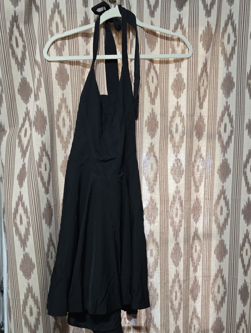 Chic Black Halter Mini Dress - Sleek Evening Style